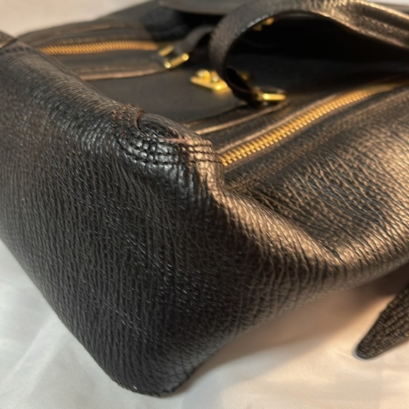 3.1 Phillip Lim Pashli Medium Satchel Black Leather Handbag Crossbdoy Bag ** - Picture 7 of 10